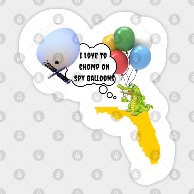 I Love To Chomp On Spy Ballons Sticker by The Treasure Hut